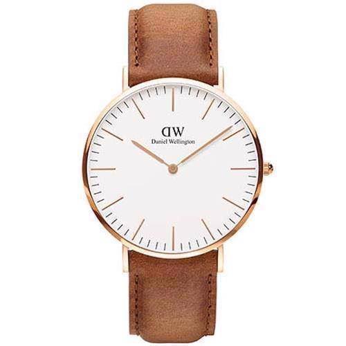 Image of rosa forgyldt Classic Durham quartz Herre ur fra Daniel Wellington